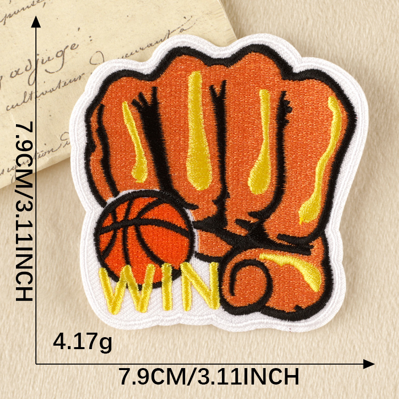 embroidery standard basketball team patch embroidery sticker patch sticker team outdoor sports DIY accessories cloth sticker