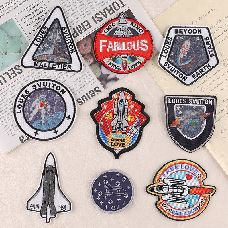 Embroidery Embroidery Astronaut Printing Embroidery Armband Clothing Accessories Hat Badge Luggage Accessories Cloth Sticker
