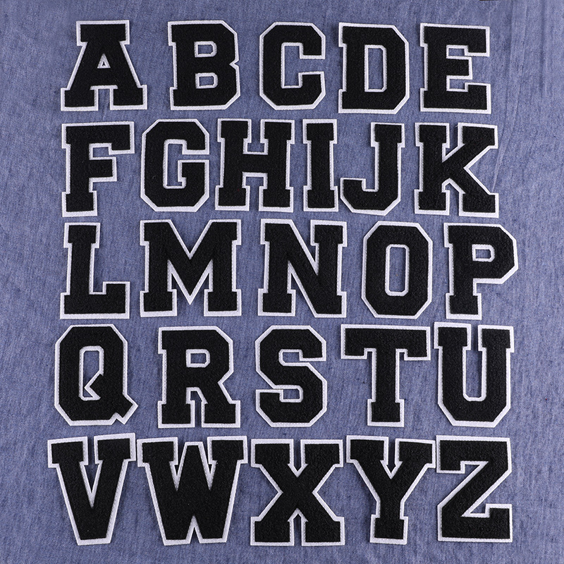 Iron on patches English letter patch sticker towel embroidery cloth label patch clothing accessories embroidery cloth sticker