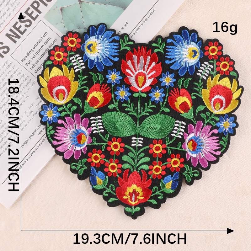 Iron on patches love flower clothing accessories hand account DIY accessories patch sticker  embroidery cloth sticker