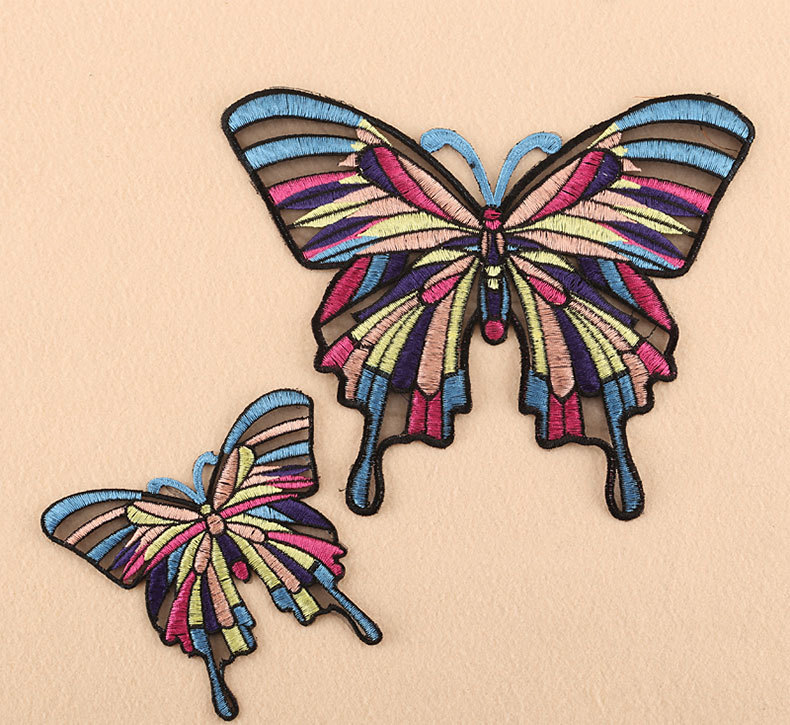 mesh yarn embroidery butterfly embroidery chapter large clothing accessories patch sticker embroidery cloth sticker