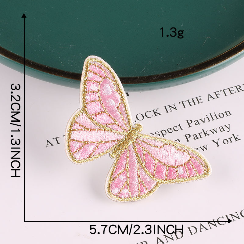 Iron on patches self-adhesive animal cloth label butterfly flower hand account DIY accessories patch embroidery cloth sticker