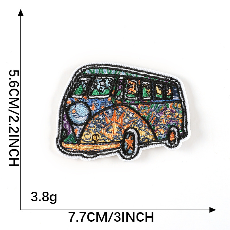 Iron on patches clothing accessories DIY hand account cloth label chest badge cherry embroidery sticker patch woven mark cloth sticker