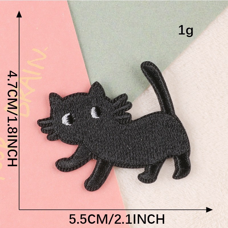 Iron on patches cartoon animation cat patch sticker clothing accessories DIY hand account embroidery sticker cloth sticker