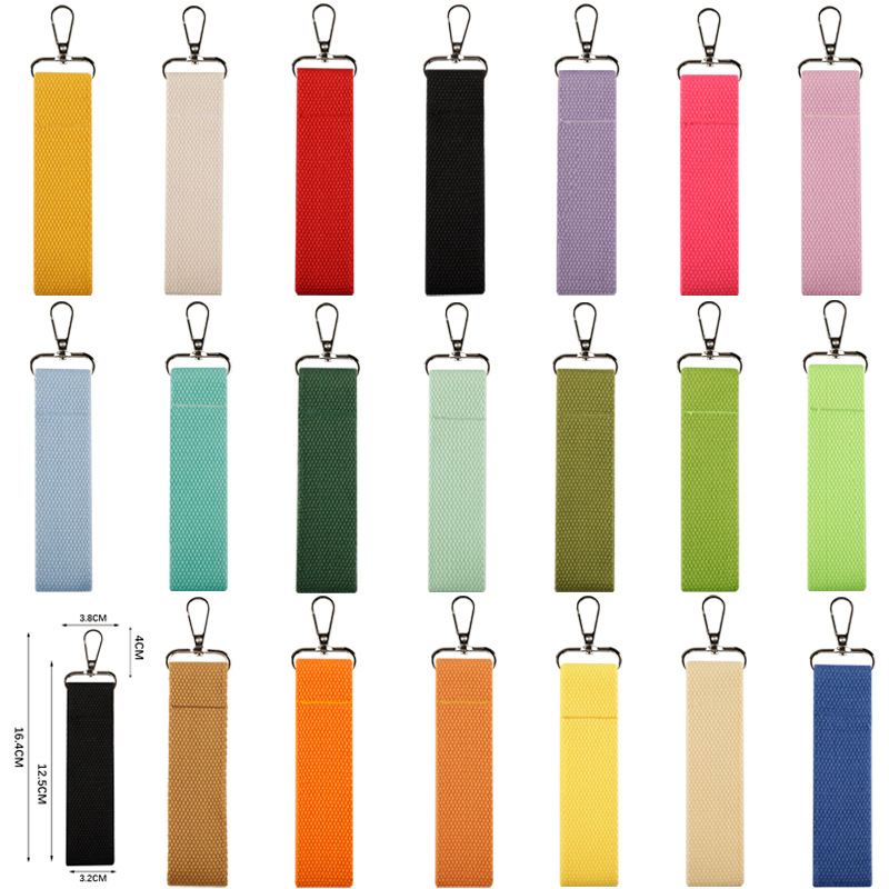 Anti-lost keychain accessories, luggage, lanyard, Korean Ins style patch macaron handmade name brand bag