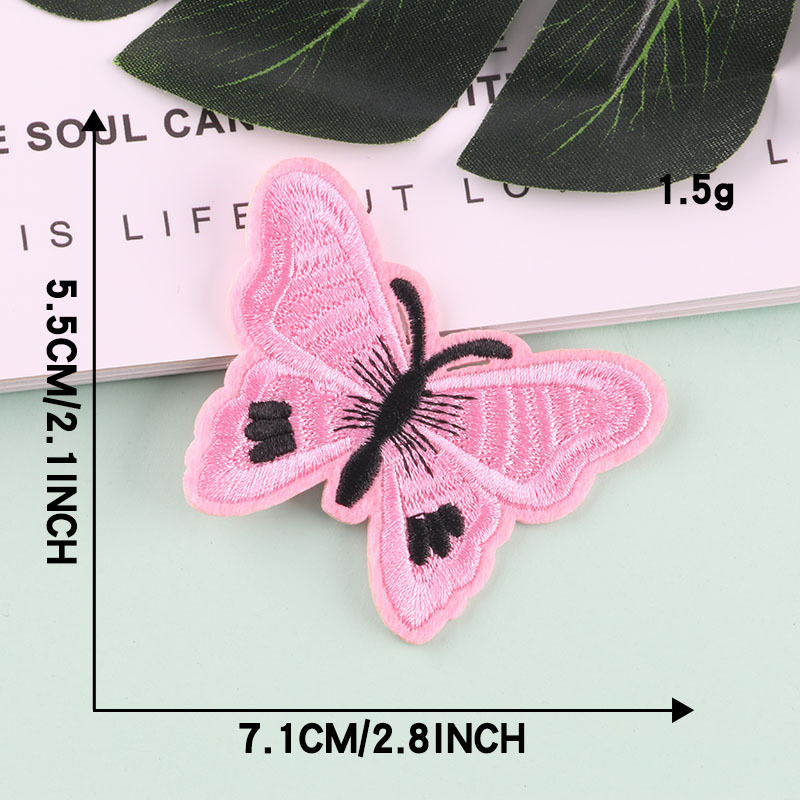 Embroidery Multicolor Butterfly Cloth Badge Performance Clothing Accessories Shoes, Hats, Bags Accessories Cartoon Animal Embroidery Cloth Stickers