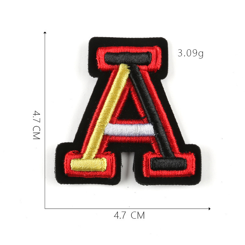 Embroidery 26 English Letters Embroidery Hat Emblem Badge Ironing Velcro Patch Clothing Accessories Cloth Sticker