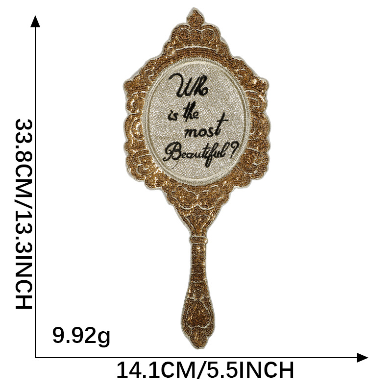 Iron on patches Embroidery sticker Adhesive patch sticker Mirror sequin cloth label Shoe and hat accessories patch Accessories cloth sticker