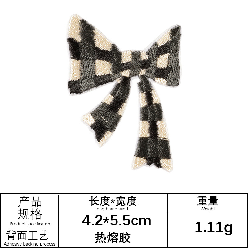 Iron on patches embroidery sticker patch sticker cartoon bow DIY hat bag accessories clothing accessories patch cloth sticker