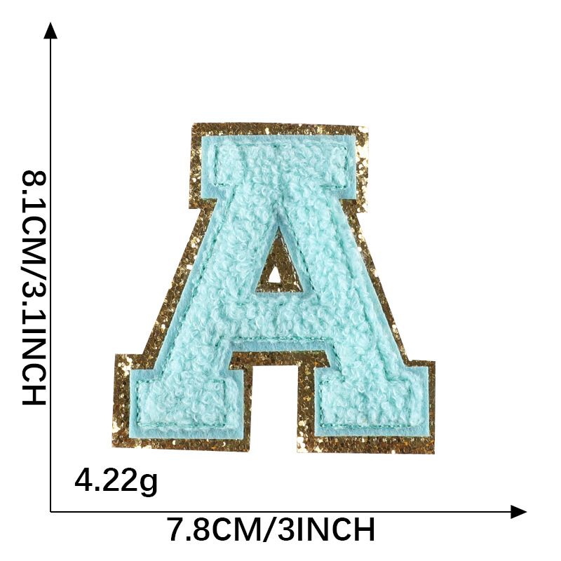Iron on patches English Alphabet Towel Embroidery Badge Sticker Clothing Accessories Decorative Embroidery Cloth Sticker