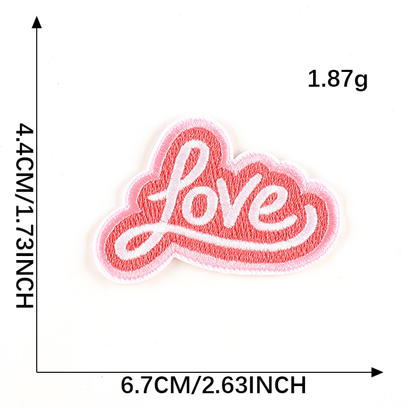 Embroidery Cartoon badge English letter patch stickeraccessories badge DIY embroidery cloth sticker