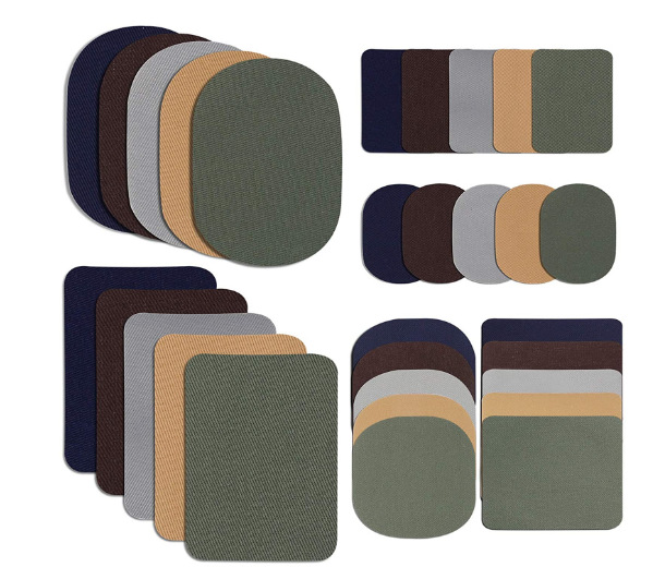 Adhesive sweater shirt elbow patch cloth cut at will knee patch sticker round denim cloth sticker