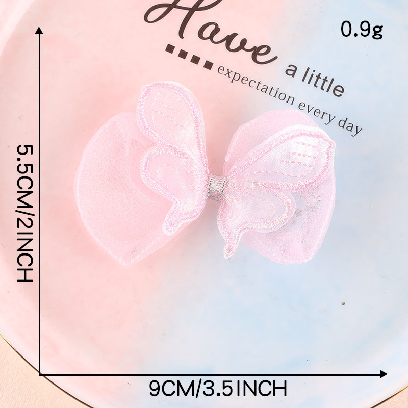 Cute cartoon mesh bow lace embroidery sticker DIY hand account accessories accessories brooch hairpin hair accessories accessories