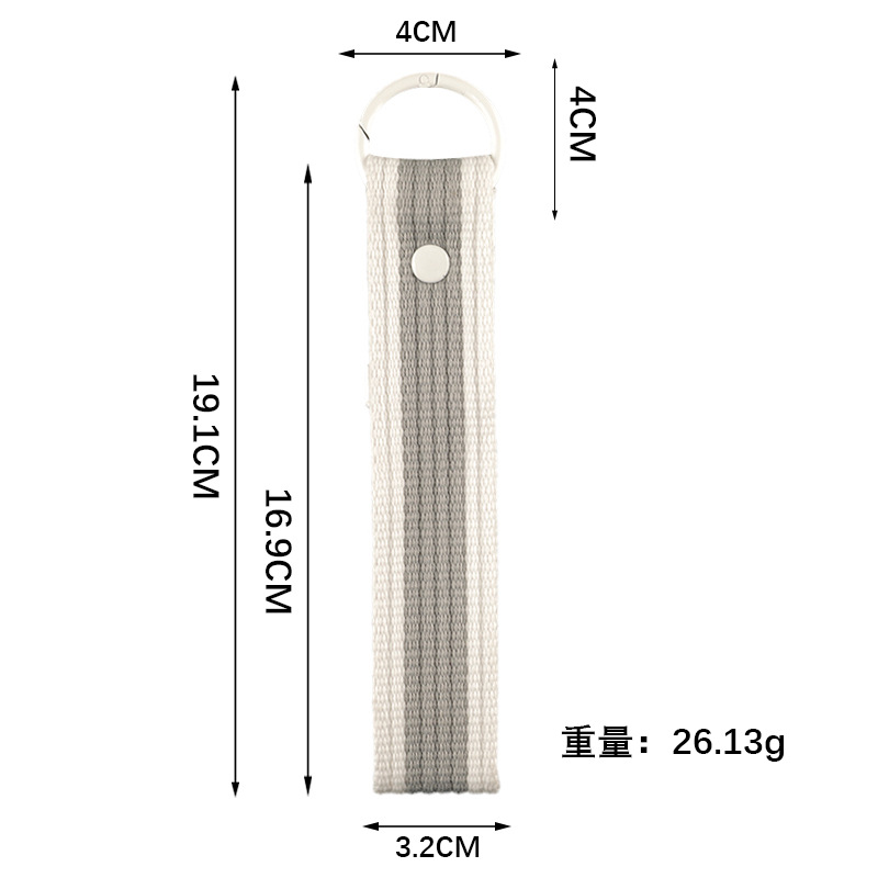 INS wind pure color canvas cotton belt DIY ironing label manual personalized contrasting color luggage streamer key pendant ring