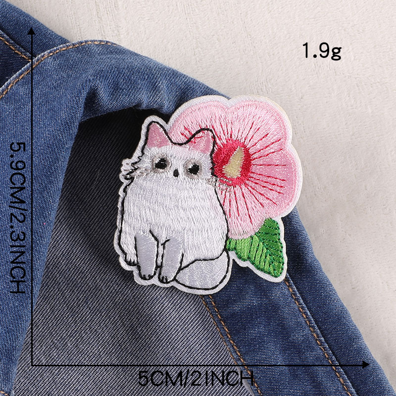 embroidery animal patch sticker cat combination clothing accessories shoe hat bag accessories embroidery cloth sticker