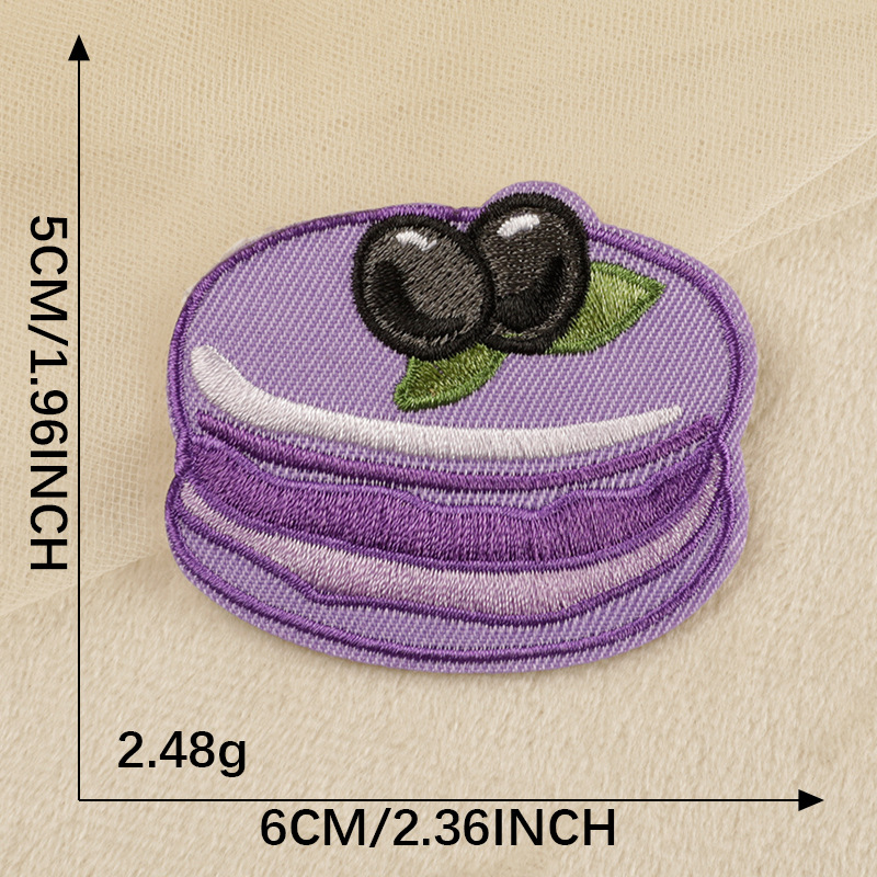 Iron on patches Embroidery sticker Self-adhesive patch sticker cartoon food series Accessories Clothing accessories DIY cloth sticker