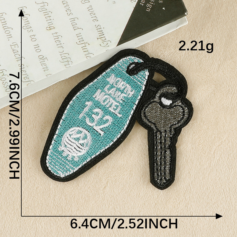 Embroidery Badge Key English Alphabet Jewelry Accessories Embroidery Badge Embroidery Sticker Cloth Sticker
