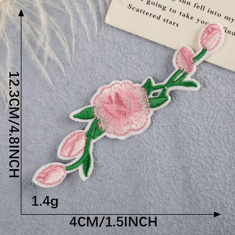 Iron on patches clothing accessories embroidery flower letter badge DIY adhesive patch patch accessories patch cloth sticker