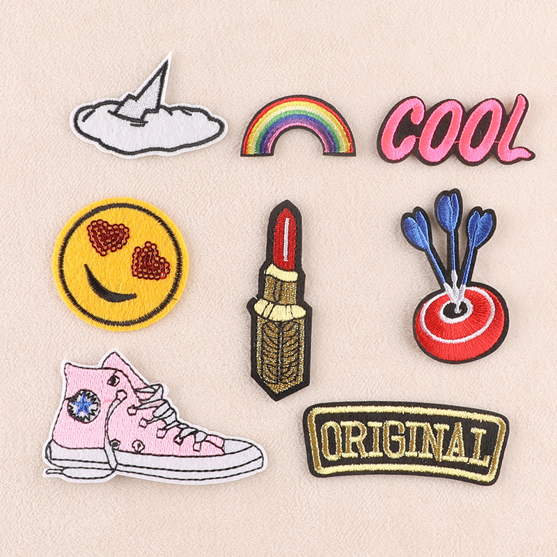 label DIY patch sticker badge English letters shoes and hats luggage clothes accessories embroidery sticker cloth sticker