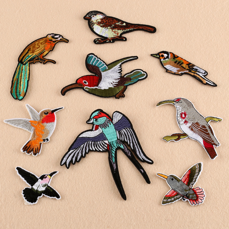 embroidery cloth sticker clothing accessories cartoon animal bird patch Iron on patches patch embroidery sticker