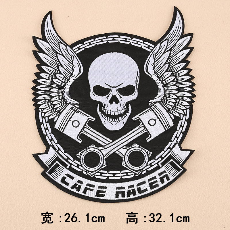 Iron on patches skull ghost head clothing accessories chest badge embroidery sticker cloth sticker