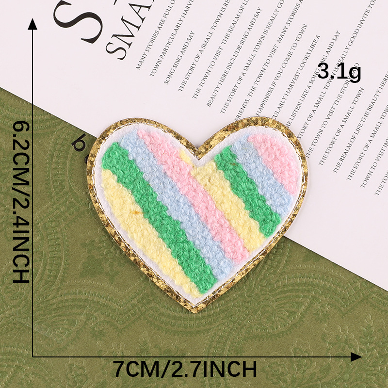 Iron on patches pentagram love cloth label hand account DIY accessories patch sticker accessories embroidery cloth sticker