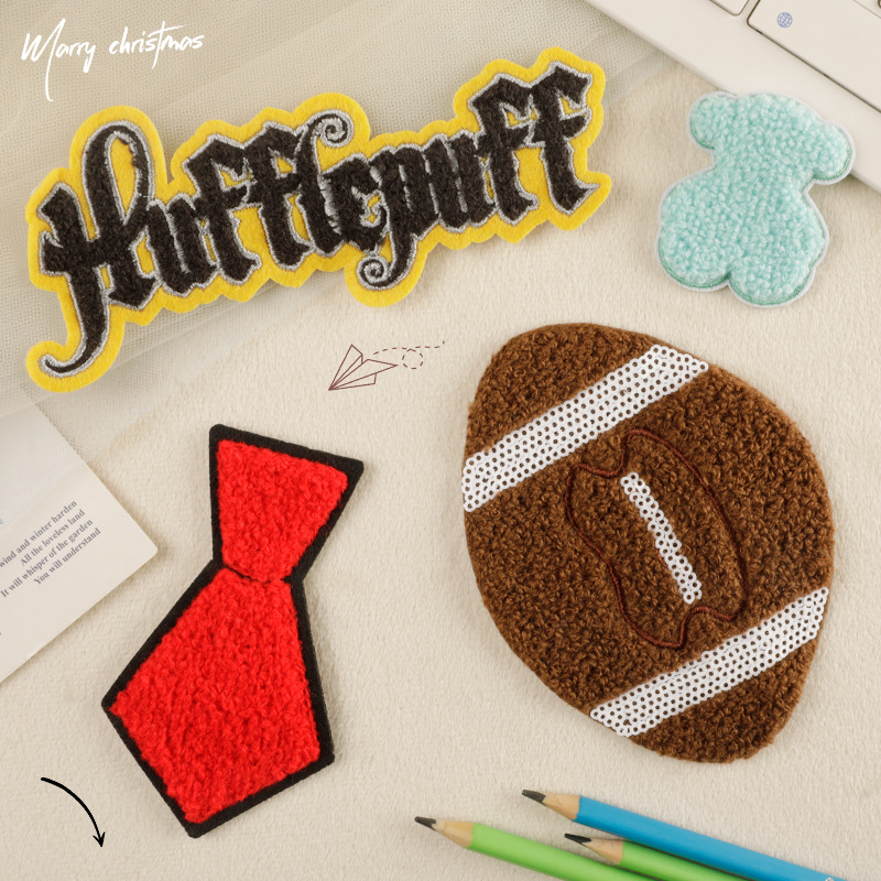 embroidery standard clothes and hats accessories towel embroidery English scarf clothing accessories DIY hand sewn patch cloth sticker