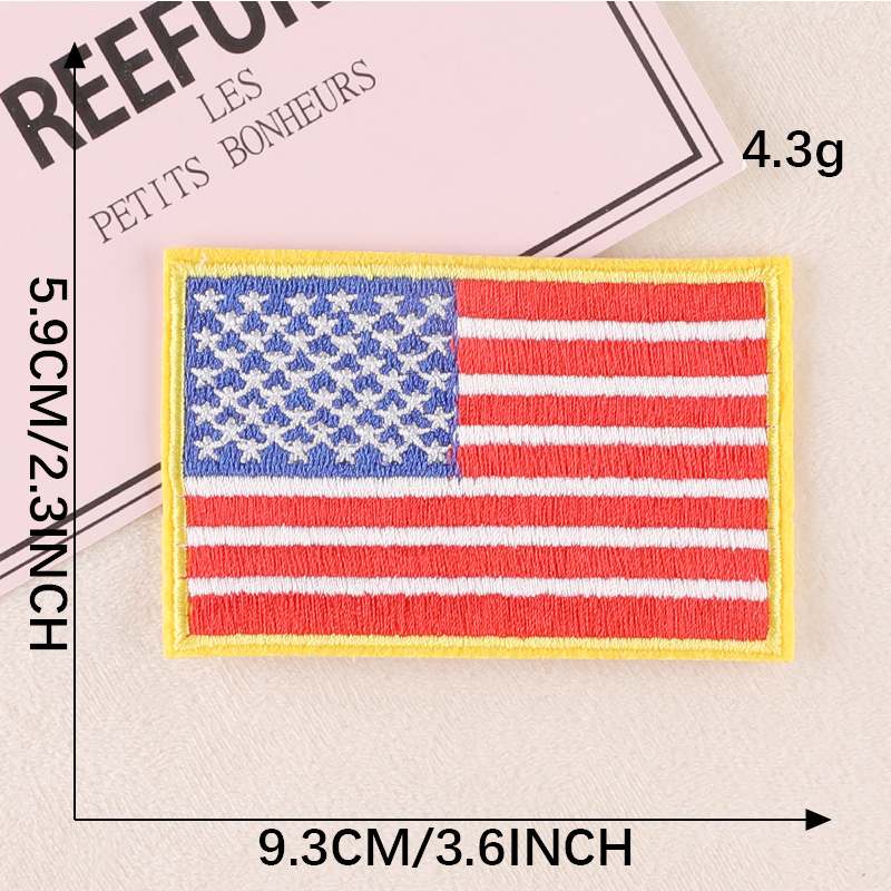 embroidery square badge clothing decoration accessories clothes and hats handmade patches adhesive-backed embroidery cloth stickers