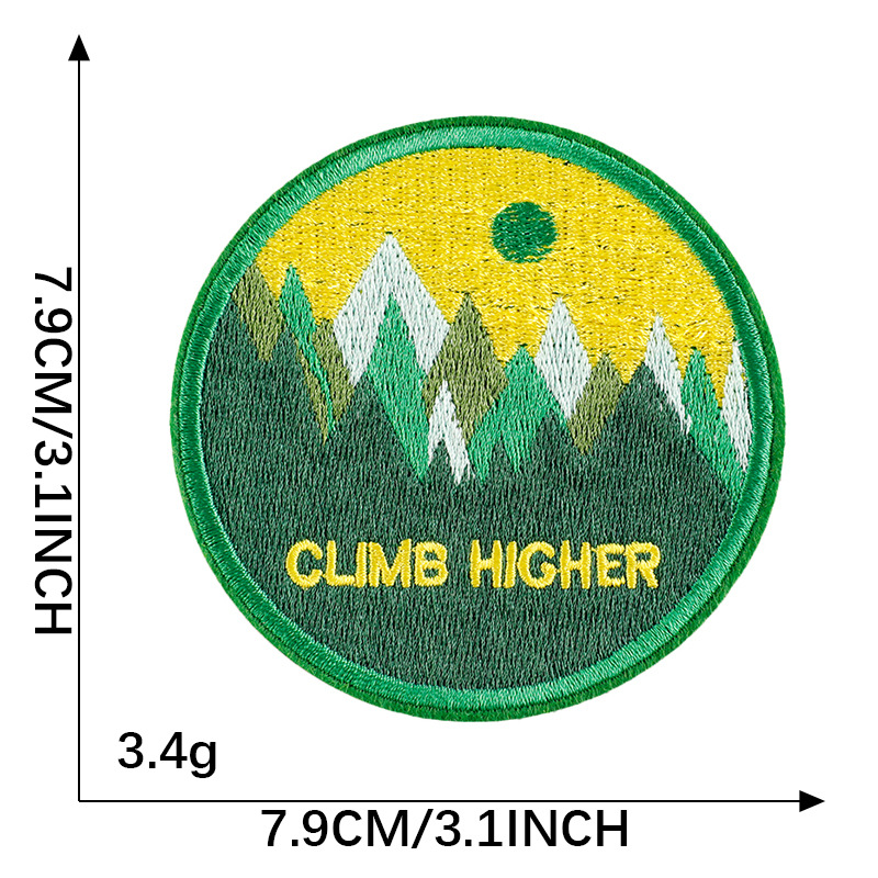 Patch, embroidery label, patch sticker, shoes, hats, bags, accessories, green series embroidery sticker, DIY clothing accessories, cloth sticker
