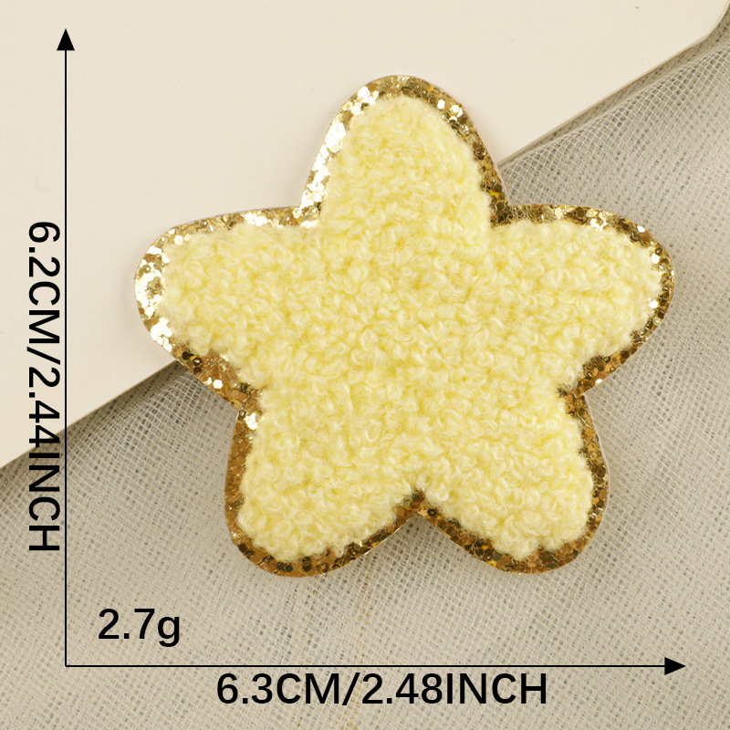 Shoe and hat bag patch sticker clothing accessories towel embroidery pentagram embroidery sticker coat and hat patch sticker badge cloth label cloth sticker