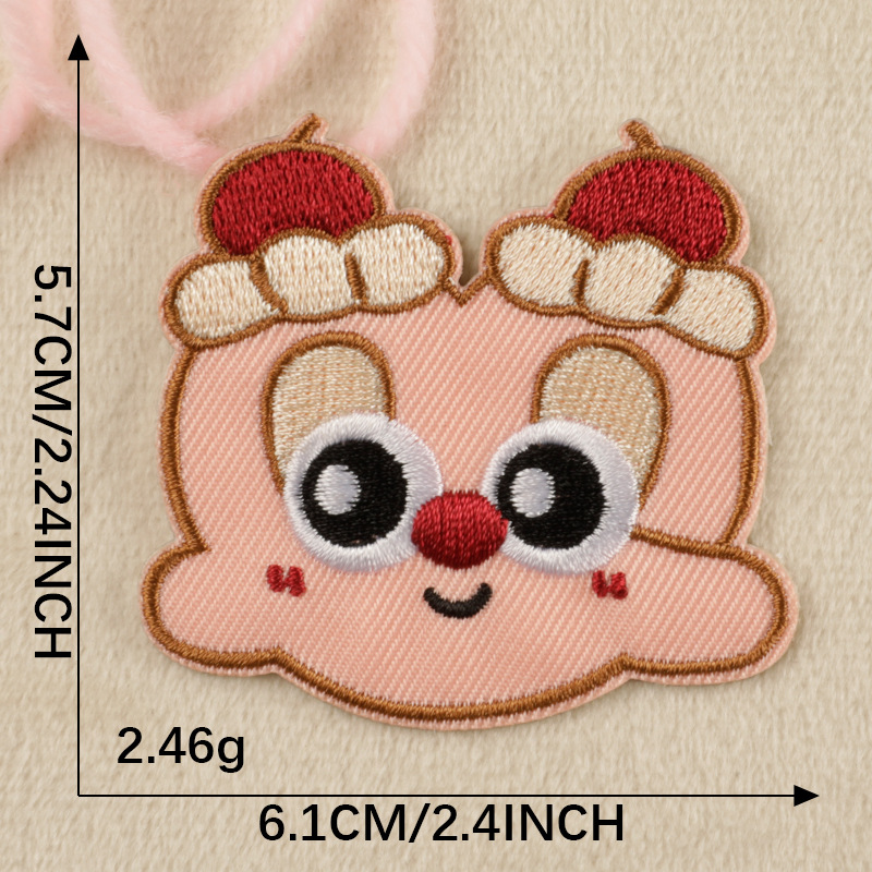 Iron on patches cloth label self-adhesive patch embroidery sticker cartoon animal clothing and hat accessories shoe and hat accessories cloth sticker
