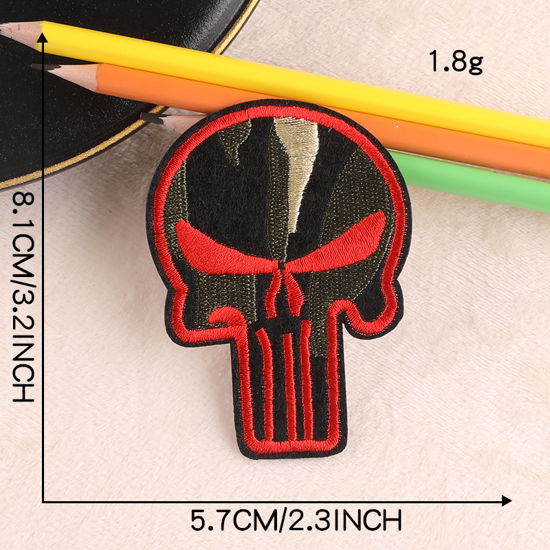Iron on patches skull clothing accessories shoe and hat accessories adhesive patch stickers embroidery cloth stickers