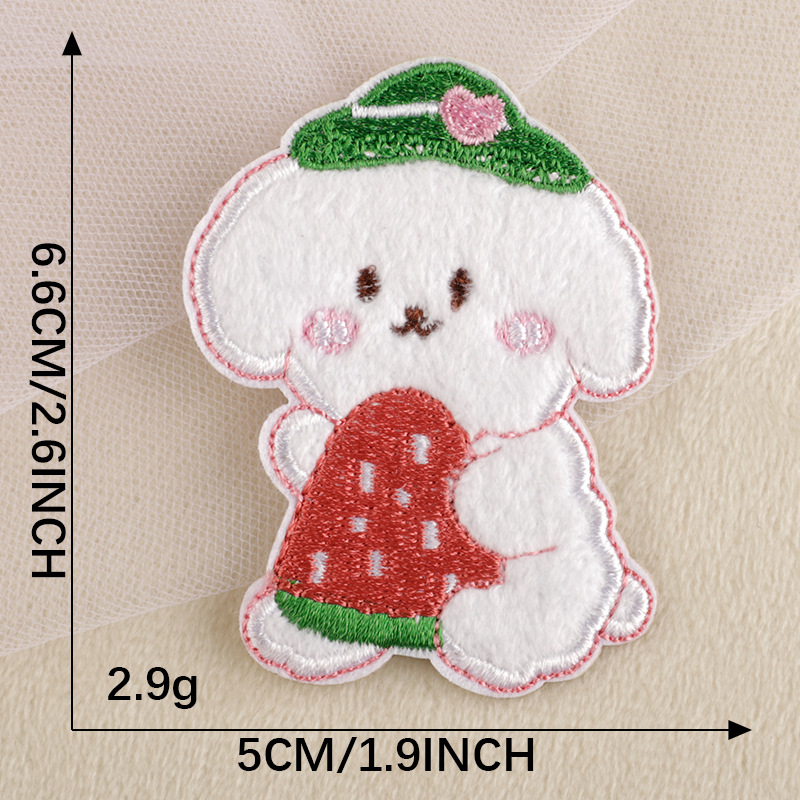 Iron on patches clothing accessories cartoon patch sticker rabbit strawberry self-adhesive patch DIY accessories cloth sticker
