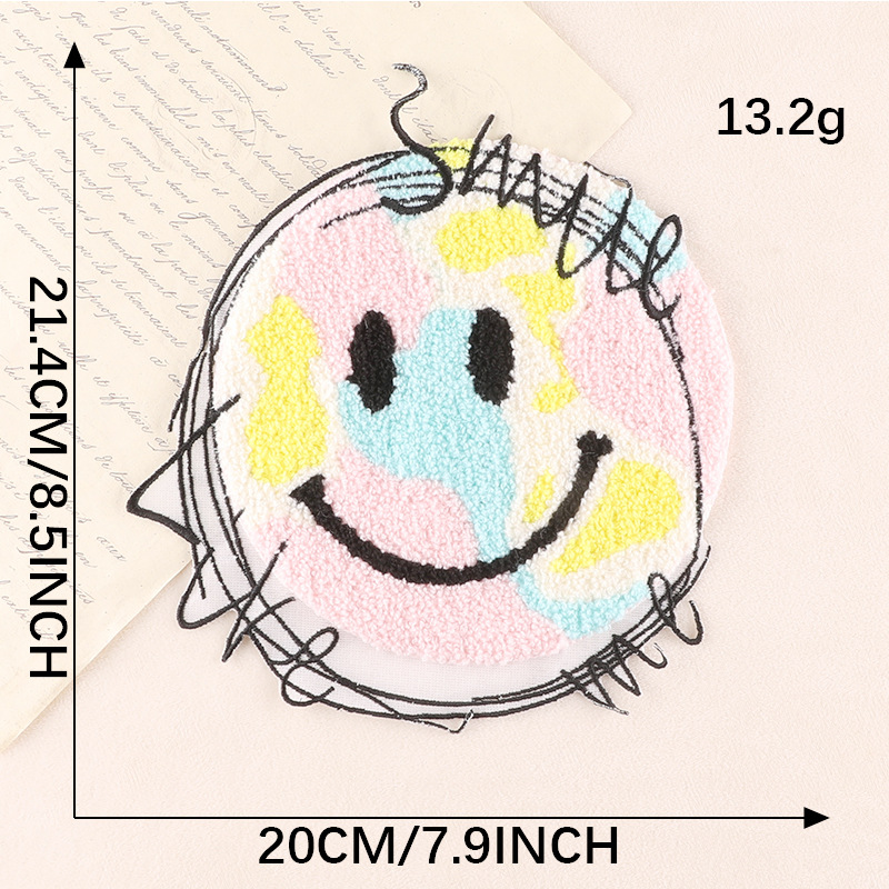 Embroidery Clothing Accessories Wool Embroidery Stickers Towel Embroidery Smiley Face Embroidery Badge Patch Stickers Embroidery Cloth Stickers