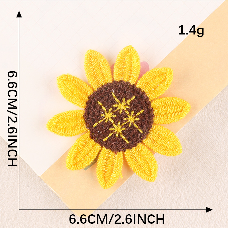 Iron on patches sunflower flower cloth label clothing accessories hand account DIY accessories accessories embroidery cloth sticker