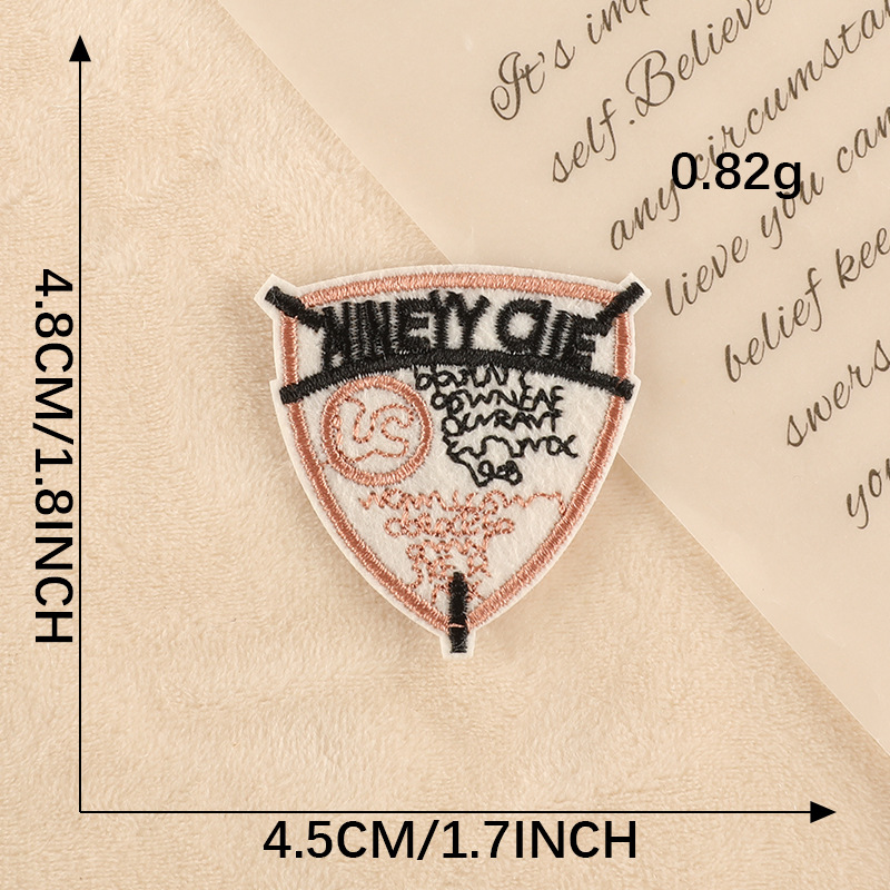 Iron on patches English Alphabet Badge Cloth Label Clothing Accessories DIY Patch Sticker Embroidery Sticker Cloth Sticker
