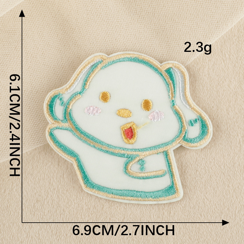 embroidery Iron on patches Clothing accessories Cartoon puppy animal badge Handmade DIY patch cloth sticker