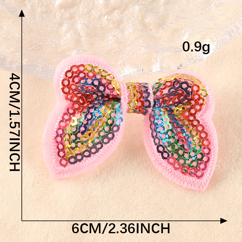 Iron on patches sequined bow jewelry hairpin shoe emblem patch hand account DIY handmade clothing accessories cloth sticker