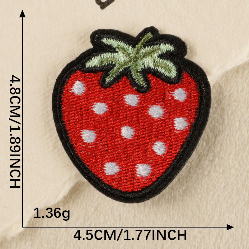 Embroidery badge embroidery sticker strawberry clothing accessories patch accessories shoes and hats patch DIY cloth sticker