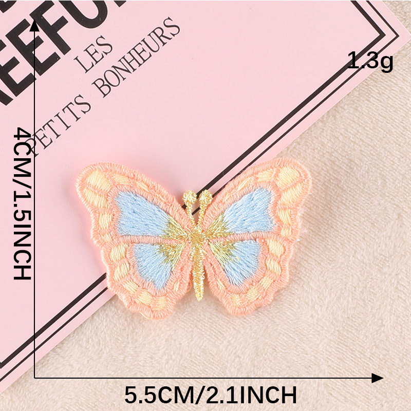 Embroidery Iron on patches Boy Clothing Accessories Animal Butterfly DIY Patch Sticker Badge Embroidery Cloth Sticker