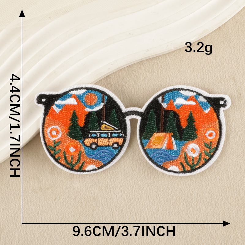 Iron on patches outdoor camping campfire tent badge cloth label clothing accessories patch sticker embroidery cloth sticker