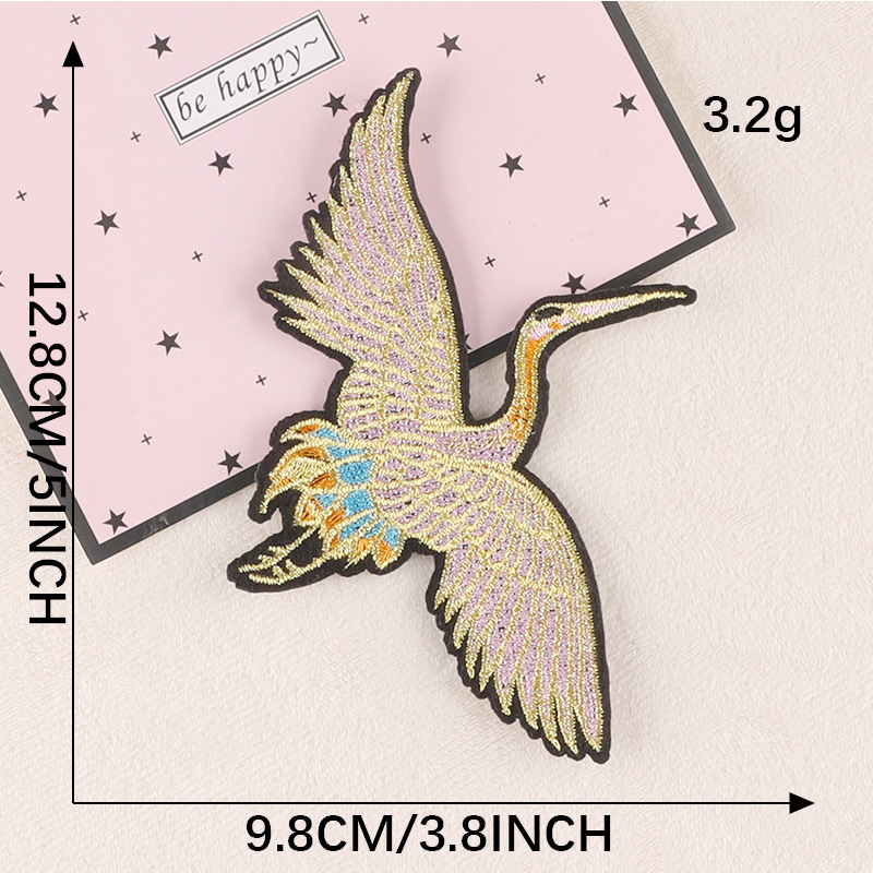 Iron on patches bird rose badge cloth label clothing accessories house decoration  patch embroidery cloth sticker