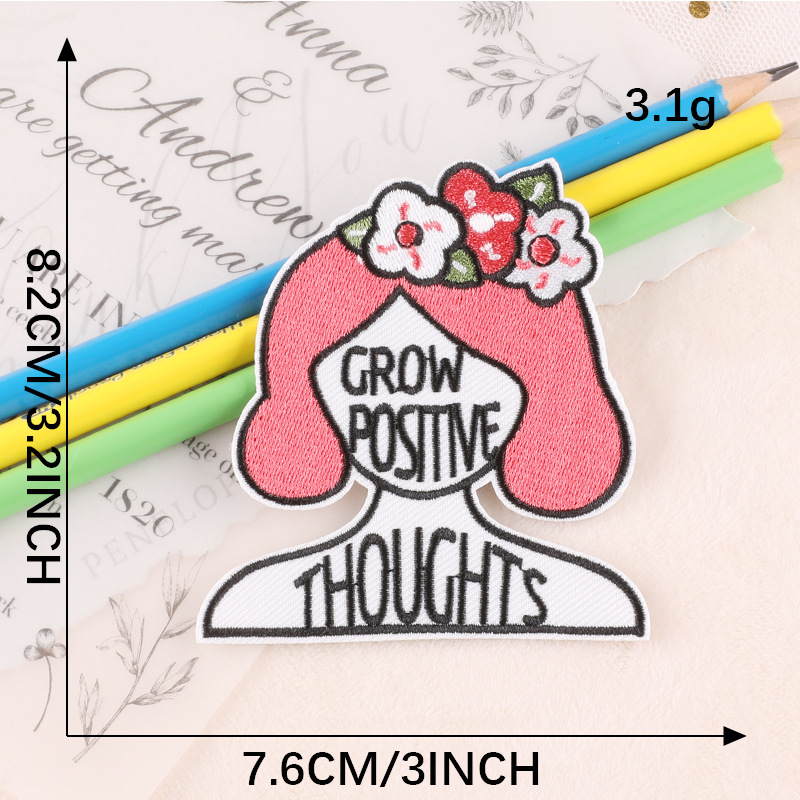 embroidery love badge character clothing accessories DIY patch feminist embroidery sticker cloth sticker