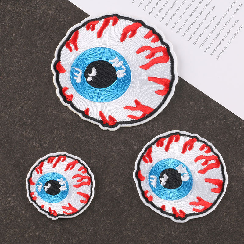Iron on patches clothing accessories shoes and hats luggage accessories adhesive patch sticker eyeball embroidery cloth sticker