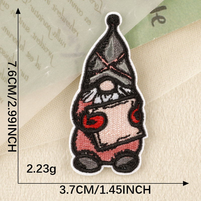 embroidery sticker shoe emblem cartoon Santa series patch clothing accessories adhesive patch cloth sticker