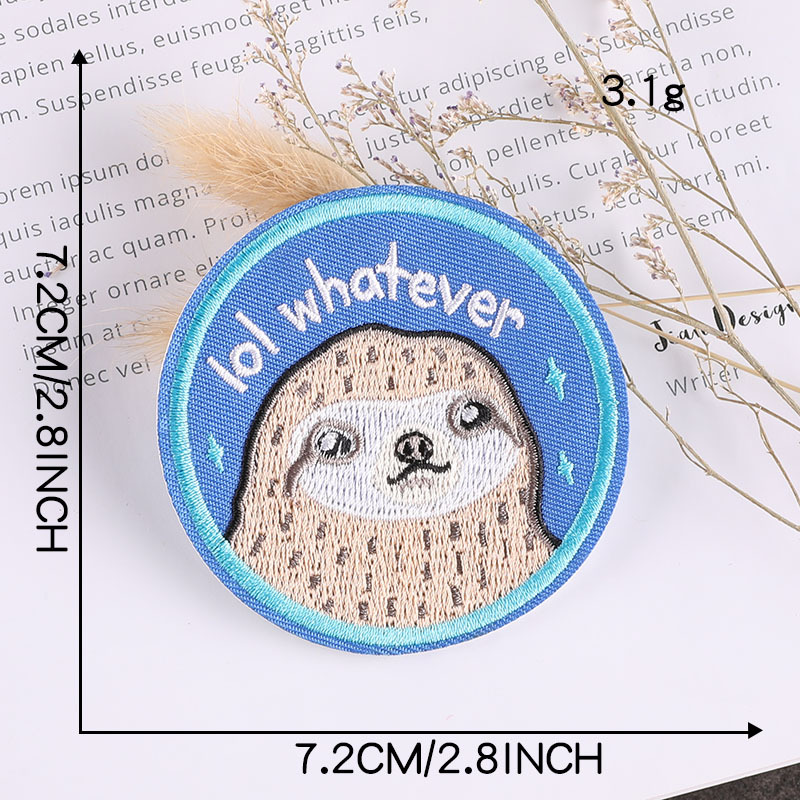 Embroidery Badge Round Badge Clothing Accessories Shoes and Hats Luggage Accessories Cartoon Character Patch Embroidery Cloth Sticker