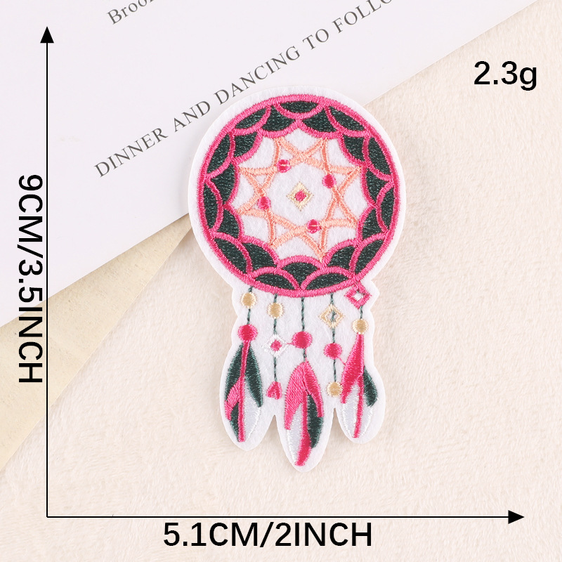 Iron on patches cute dream catcher embroidery sticker clothing accessories down jacket patch sticker DIY cloth sticker