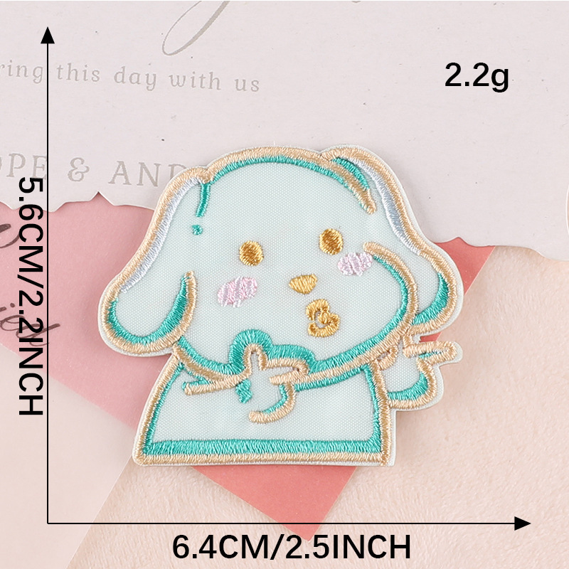 embroidery Iron on patches Clothing accessories Cartoon puppy animal badge Handmade DIY patch cloth sticker