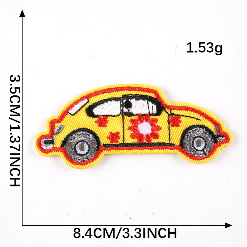 Iron on patches Embroidery Sticker Accessories Cartoon Car Shoe Emblem Adhesive Patch Sticker Clothing Accessories Cloth Label Cloth Sticker