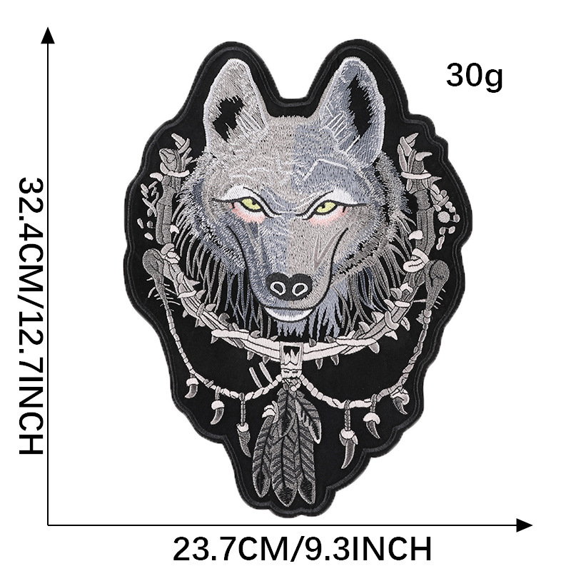 Iron on patches large animal badge clothing accessories DIY patch sticker skull embroidery cloth sticker